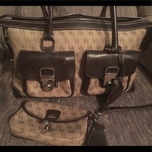 Dooney and Bourke purse, coin purse and key ring